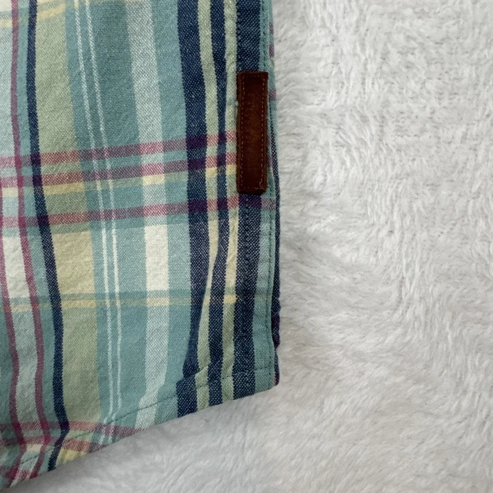 Ben Sherman Men's Plaid‎ Multicolor Medium Long Sleeve Button Up 100% Cotton